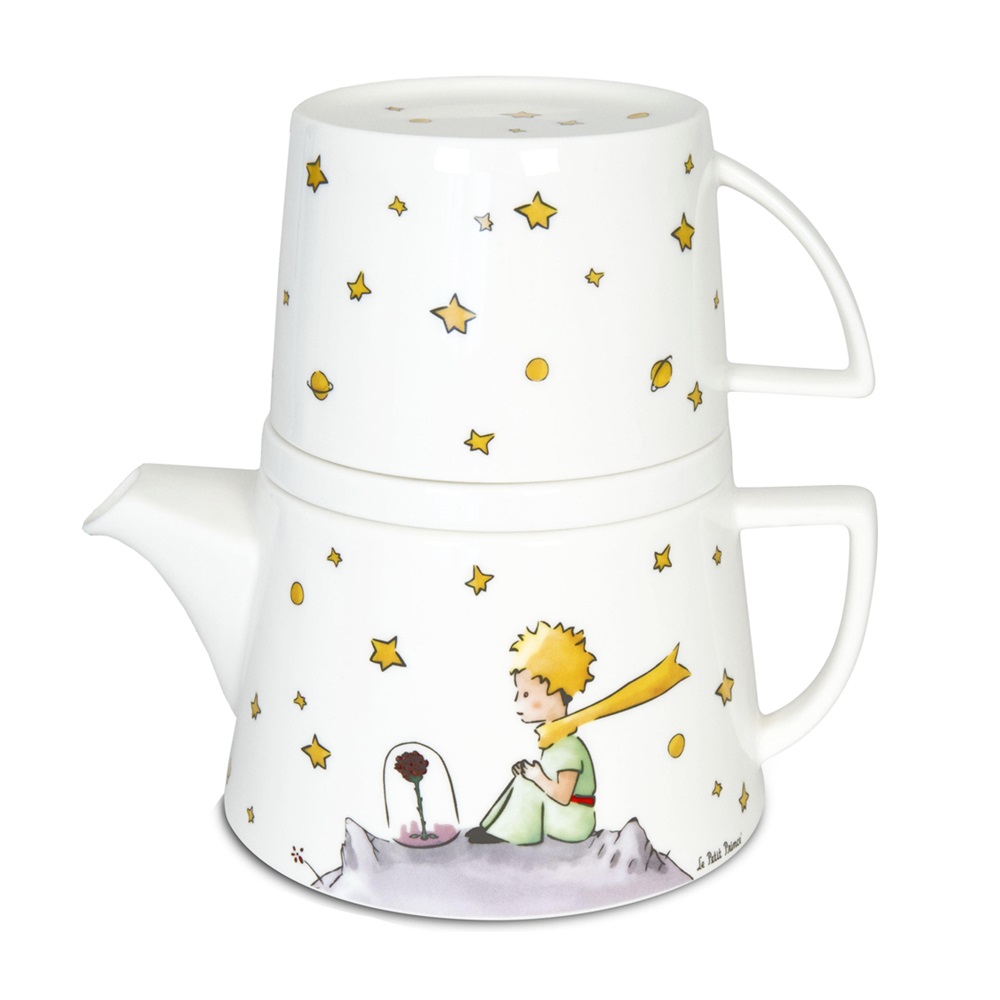 Τσαγιέρα 650ml + Κούπα 350ml Πορσελάνης Σετ 2 σε 1 «The Little Prince-Tea For Me» Könitz 1159762630 - 0