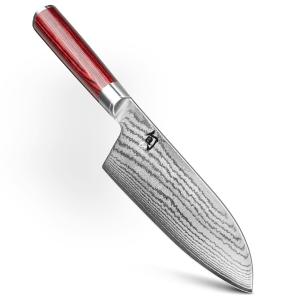 Μαχαίρι Santoku Φαρδύ 7.5" (19 εκ.) Limited Edition Shun Classic Red Handle Kai DM-0717RD - 76624