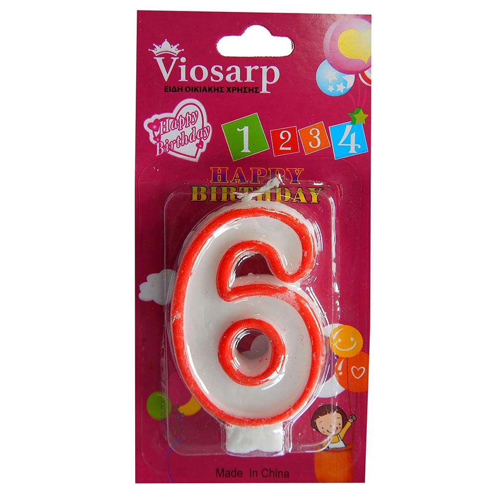 BIRTHDAY CANDLE NUMBER No 6