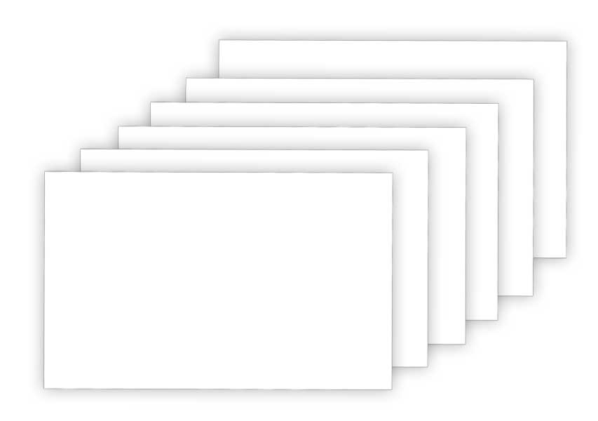 Κάρτες Αλληλογραφίας-Επισκεπτηρίου 100τμχ σε Λευκό χρώμα Card Visit 263092