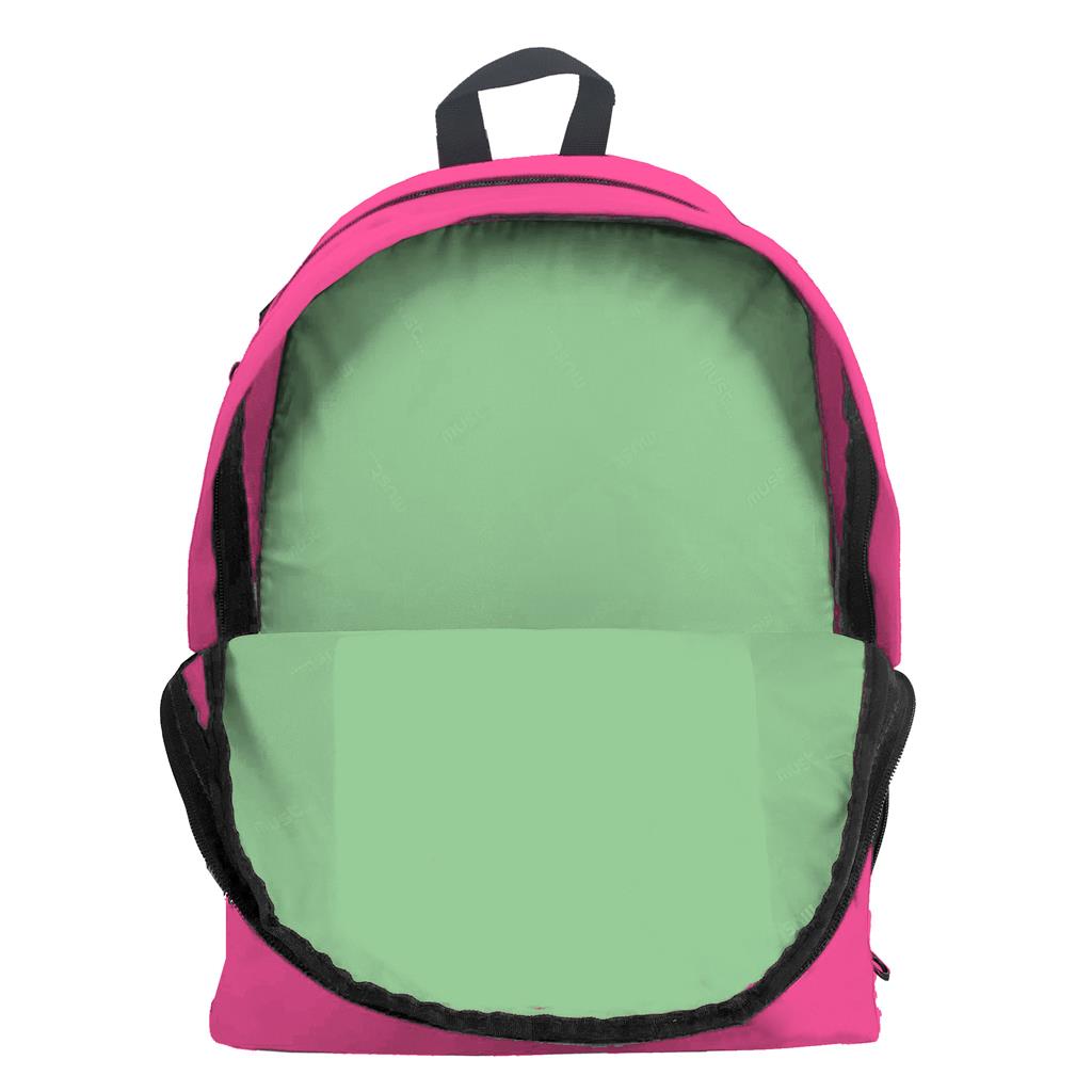 Σχολική Τσάντα Πλάτης Γυμνασίου - Λυκείου σε Ροζ χρώμα Μ32 x Π19 x Υ42εκ Monochrome Plus με 2 Κεντρικές Θήκες 584938