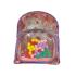 Παιδική τσάντα πλάτης διάφανη με χνουδωτές μπαλίτσες,ΒΑ-10755 - 3