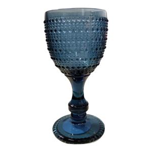 Ποτήρι γυάλινο κολωνάτο 26cl μπλε με κυκλους 660795 - 21657