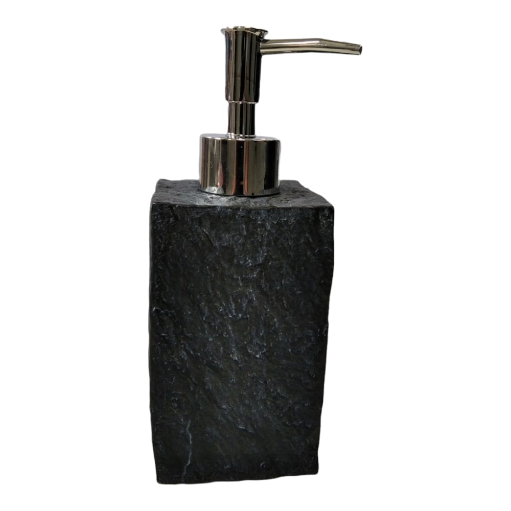 Ντισπένσερ μπάνιου τετράγωνο μαύρο με εφέ πέτρας 727955