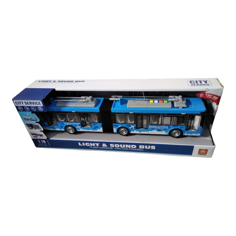 Λεωφορείο-ηλεκτρικός φυσαρμόνικα 45εκ. πλαστικό μπλε 1-5097-WY915B