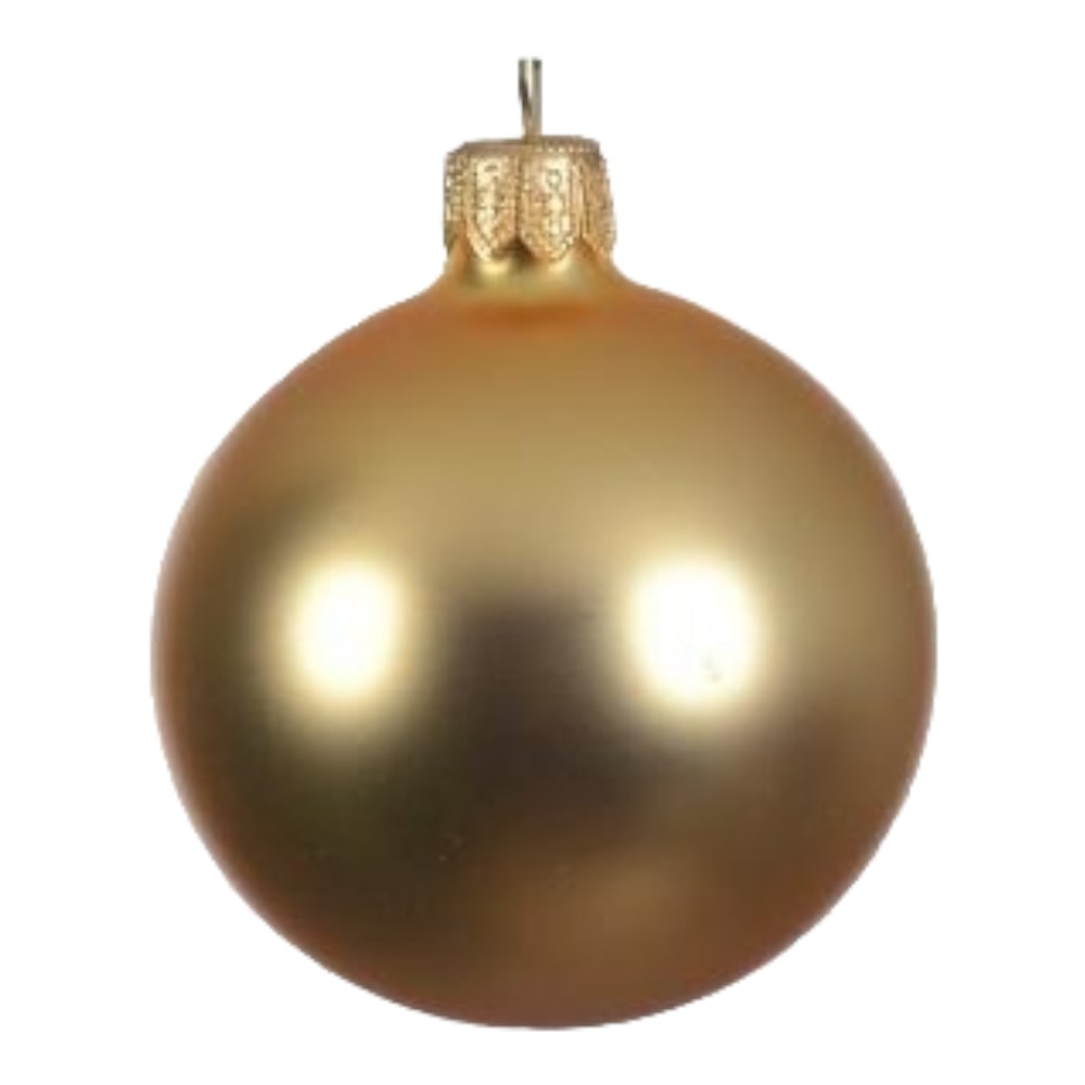 Σετ χριστουγεννιάτικες μπάλες, 6 τμχ, χρυσό ματ, διάμ. 6cm - KAEMINGK, 113012