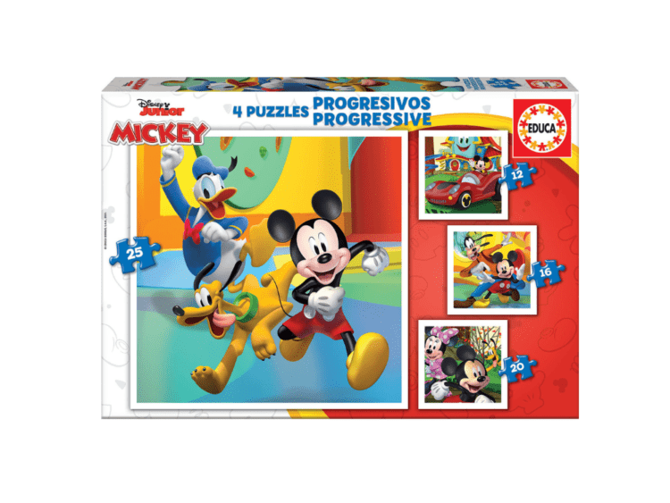 Puzzle "Mickey" 4τεμ. 25-20-16-12κομ. 19294