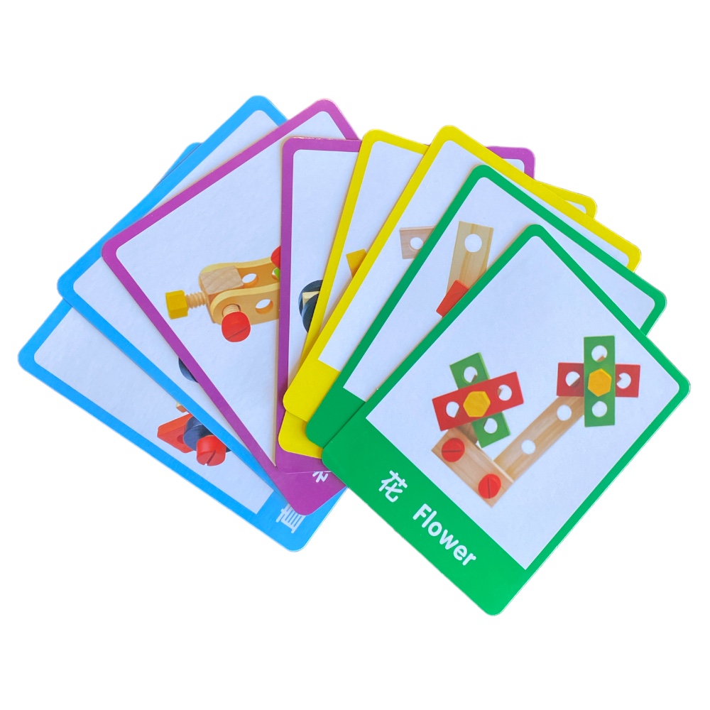 Ξύλινο παιχνίδι με κάρτες,φτιάξτο μόνος σου, HBE-0081