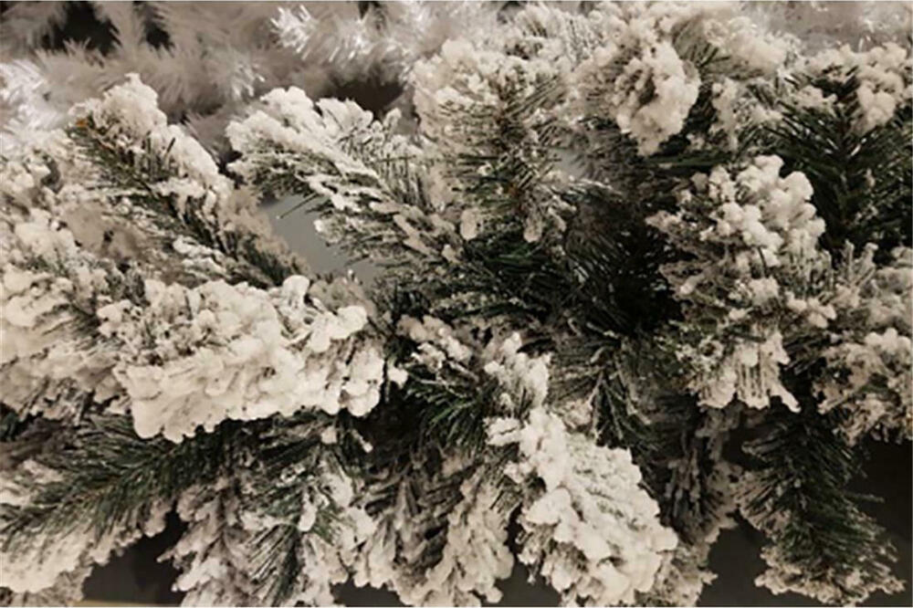Χριστουγεννιάτικη Γιρλάντα Πλαστική Flocked Λευκή 270cm,Atmosphera 9780624