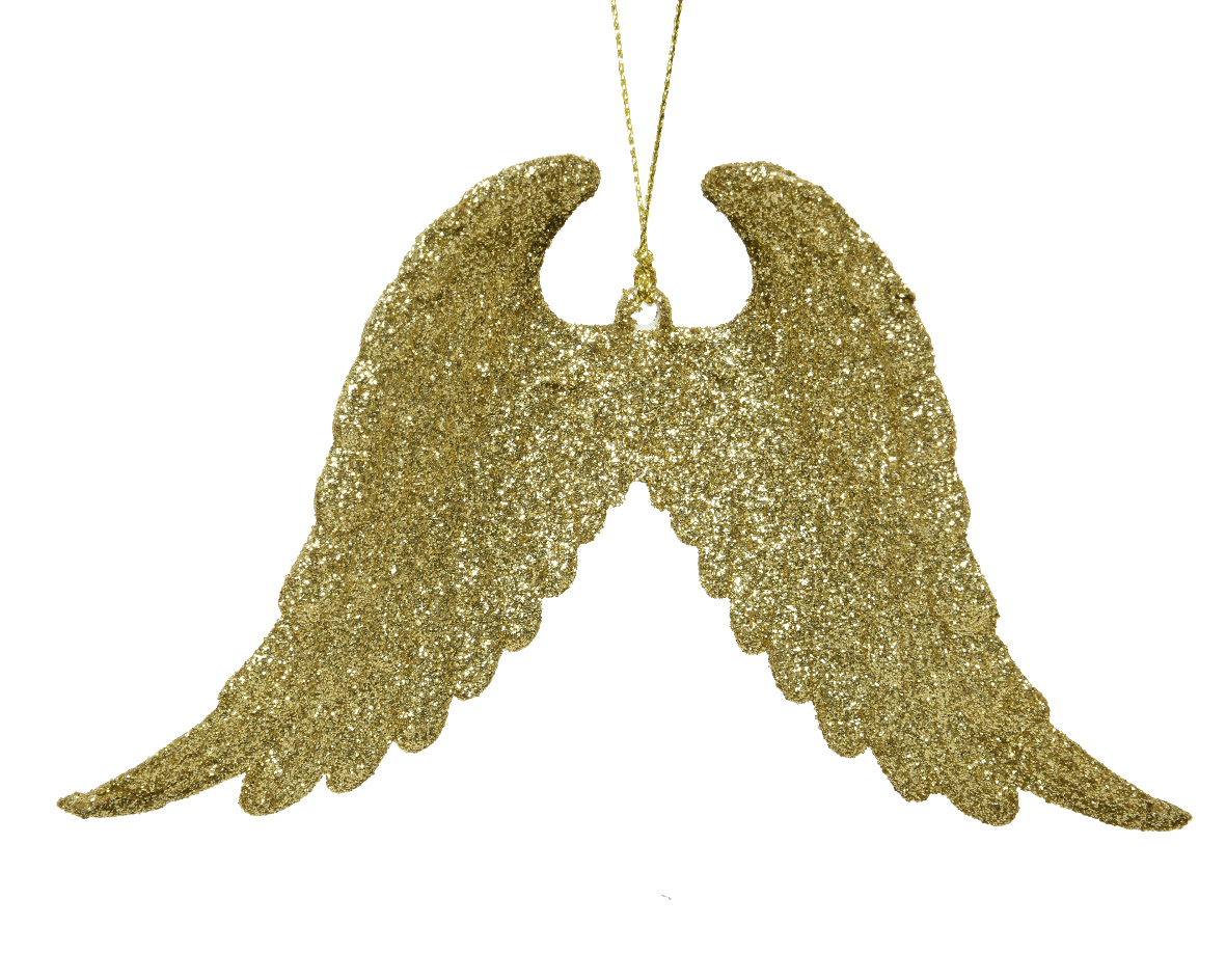 Χριστουγεννιάτικα Φτερά Αγγέλου Πλαστικά Χρυσά 10x16εκ.,Kaemingk 515999