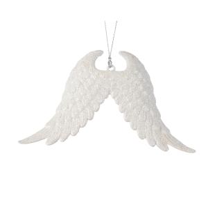 Χριστουγεννιάτικα Φτερά Αγγέλου Πλαστικά Λευκά του Πάγου 10x16εκ.,Kaemingk 516000 - 33093