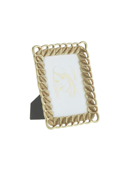 Κορνίζα Πλαστική 10x15cm με Χρυσό Πλαίσιο,Inart  3-30-446-0102