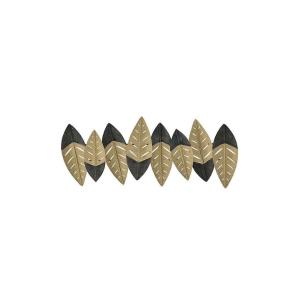 Διακοσμητικό Τοίχου από Μέταλλο Φύλλα Χρυσό-Μαύρο 98x7x56cm 3-70-712-0022 - 31749
