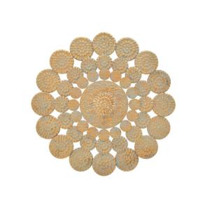 Διακοσμητικό Τοίχου από Μέταλλο Rug Χρυσό 85x3x85cm,Inart  3-70-915-0068 - 31635