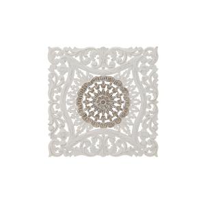 Διακοσμητικό Τοίχου Καφέ/Λευκό 60x60cm,Inart 3-70-930-0034 - 34016