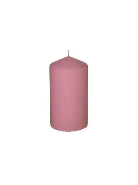 Διακοσμητικό Κερί Ροζ-Μωβ 8x15εκ.,Inart