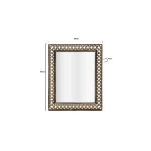 Καθρέπτης Τοίχου με Χρυσό Πλαστικό Πλαίσιο 59x49cm 3-95-058-0031 - 29564