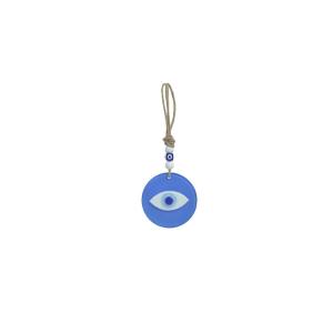 Κρεμαστό Διακοσμητικό από Γυαλί Μάτι Μπλε Αντοιχτό 12cm,Inart 3-70-344-0053 - 31893
