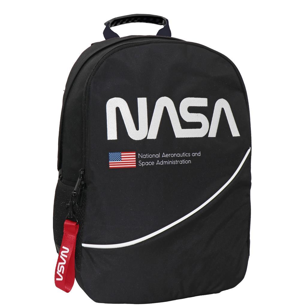 Σχολική Τσάντα Πλάτης Δημοτικού σε Μαύρο χρώμα Μ33 x Π16 x Υ45εκ Nasa 486020