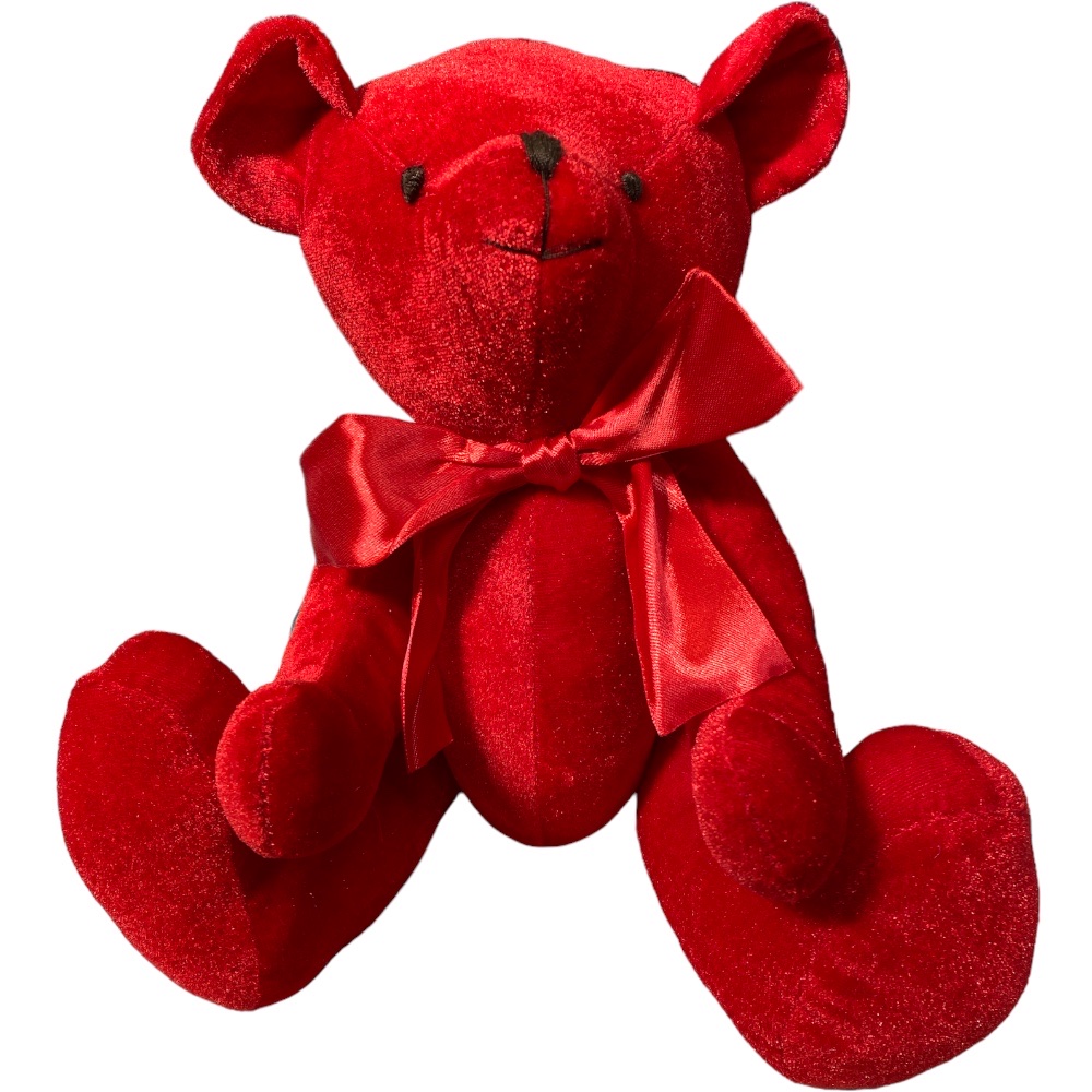 Teddy Bear Royal Velvet κόκκινο 40εκ. 23404