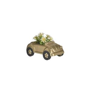 Τεχνητό Φυτό σε Γλαστράκι Χρυσό Γλαστράκι Αυτοκίνητο 11cm,InArt - 31341