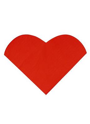 Χαρτοπετσέτες Κόκκινες Καρδιά 20τμχ-62727
