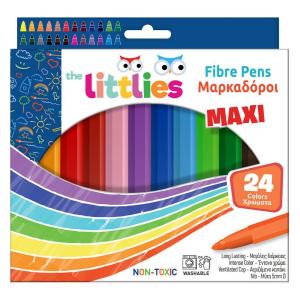 Μαρκαδόροι Ζωγραφικής Χονδροί σε 24 Χρώματα The Littlies Fibre Pens 646230 - 13675