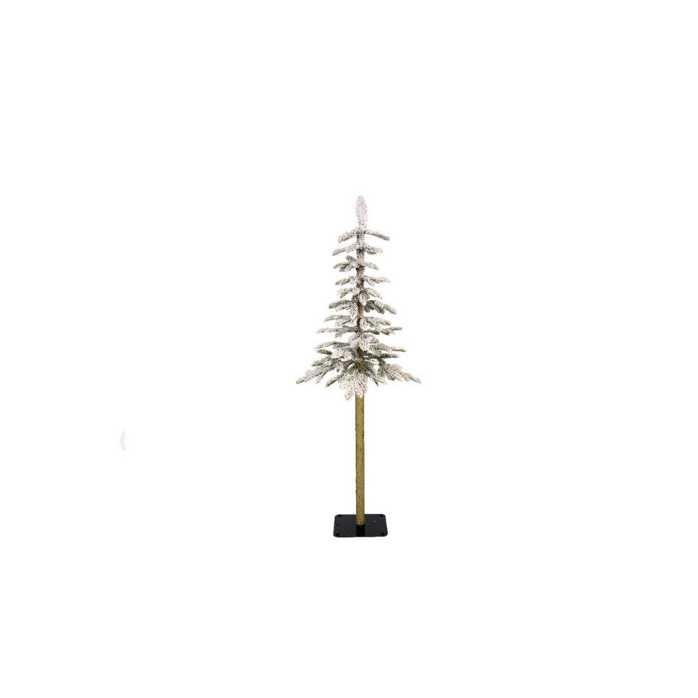 Χριστουγεννιάτικο Δέντρο Πράσινο Χιονισμένο Slim 120εκ με Πλαστική Βάση-Kaemingk,680079