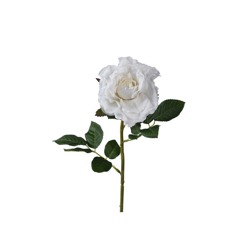 Τεχνητό φυτό τριαντάφυλλο λευκό 804384