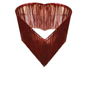 Διακοσμητική Κρεμαστή Καρδιά με Κρόσια Κόκκινη 150εκ. 84165 - 33609