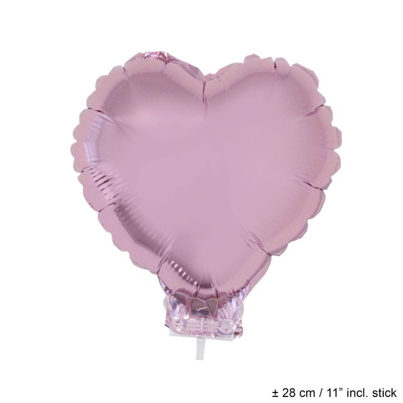 Μπαλόνι Foil Καρδιά Ροζ  28εκ. με στικ,FF-85565