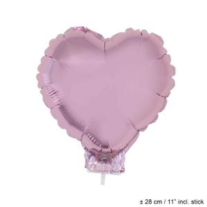 Μπαλόνι Foil Καρδιά Ροζ  28εκ. με στικ,FF-85565 - 33618