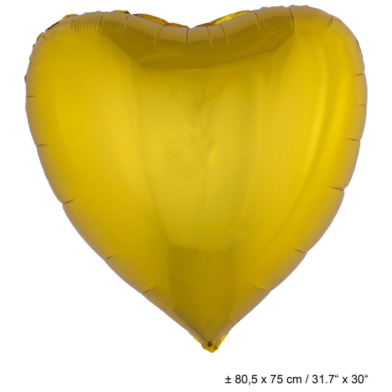 Μπαλόνι Foil Καρδιά Χρυσό 80εκ.-85570