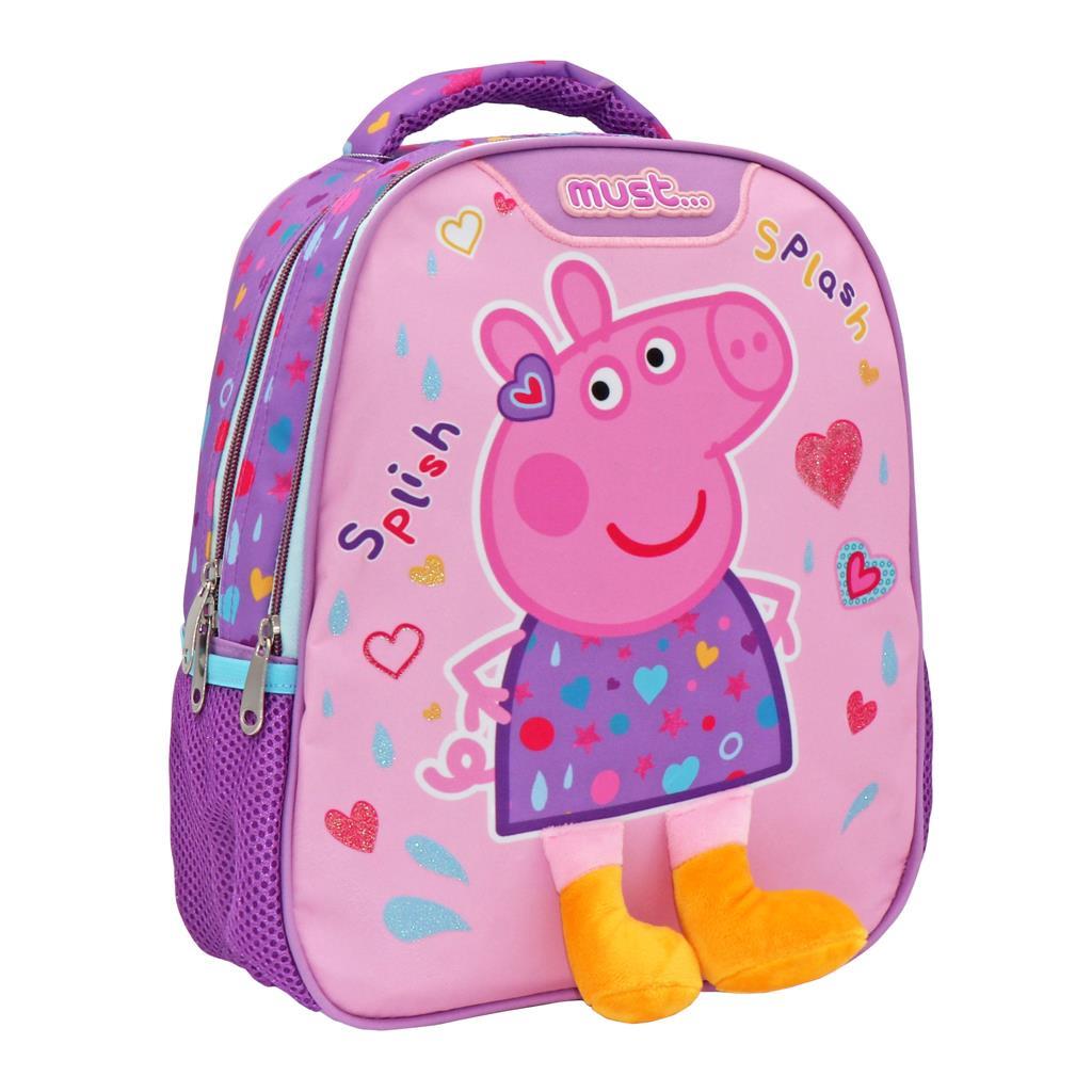 Peppa Pig Splish Splash Σχολική Τσάντα Πλάτης Νηπιαγωγείου σε Μωβ χρώμα Μ27 x Π10 x Υ31εκ Must 482732