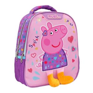 Peppa Pig Splish Splash Σχολική Τσάντα Πλάτης Νηπιαγωγείου σε Μωβ χρώμα Μ27 x Π10 x Υ31εκ Must 482732 - 28220