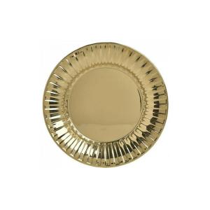 Διακοσμητική Πιατέλα Στρογγυλή Κεραμική Χρυσό 30x30x5εκ,3-70-847-0067,Inart - 33418