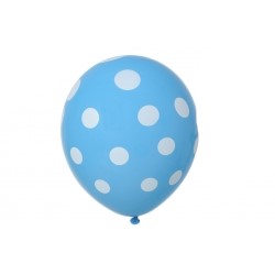 Μπαλόνι πουά 5τεμ. γαλάζιο/άσπρο 706709