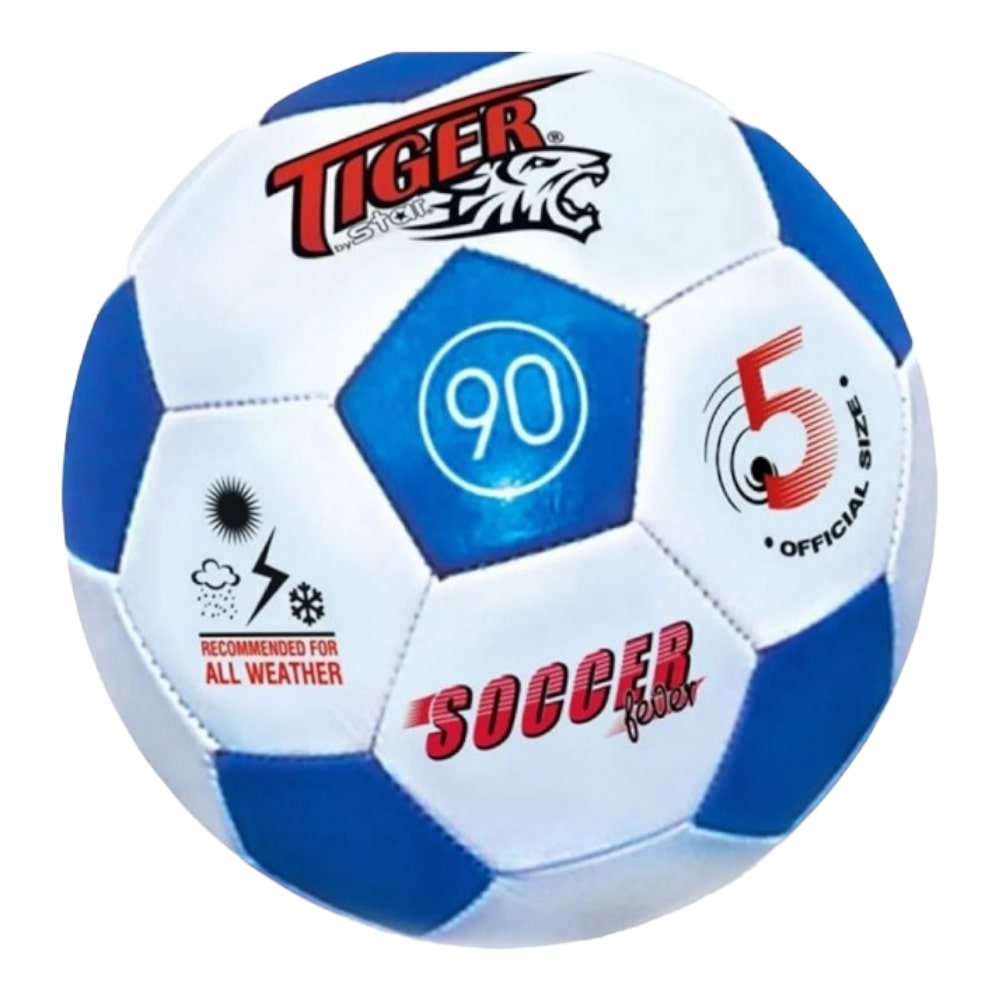 Μπάλα δερμάτινη ποδοσφαίρου "Soccer fever", μπλε,μέγεθος 5