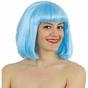 Αποκριάτικη Περούκα Ίσια Μπλε με Φράντζα-Α0115 - 33918