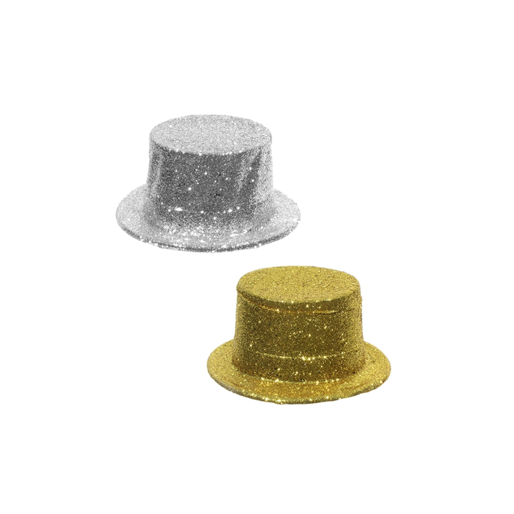 Αποκριάτικο καπέλο ημίψηλο Ασημί-Χρυσό Α1325