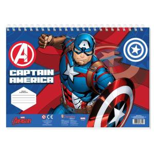 Μπλοκ Ζωγραφικής Captain America 23Χ33 40Φ 506250 - 35979