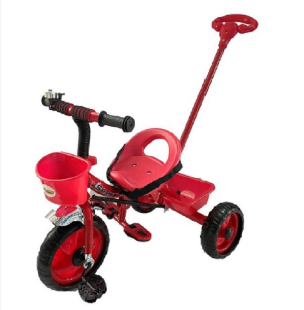 Τρίκυκλο ποδήλατο με χειρολαβή καθοδήγησης, κόκκινο, 50X60X30cm, 2+, 016.503-R