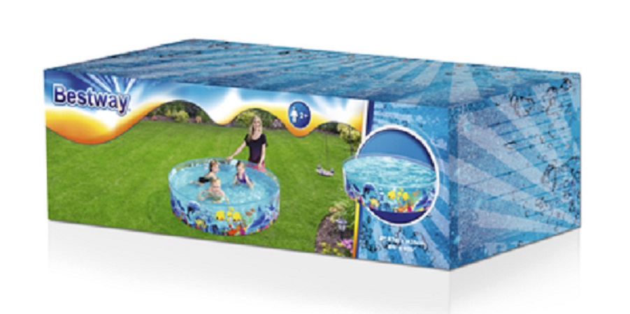 Πλαστική πισίνα βυθός με άκαμπτο πλευρικό τοίχωμα, 3+, 183Χ38cm - BESTWAY, 55030