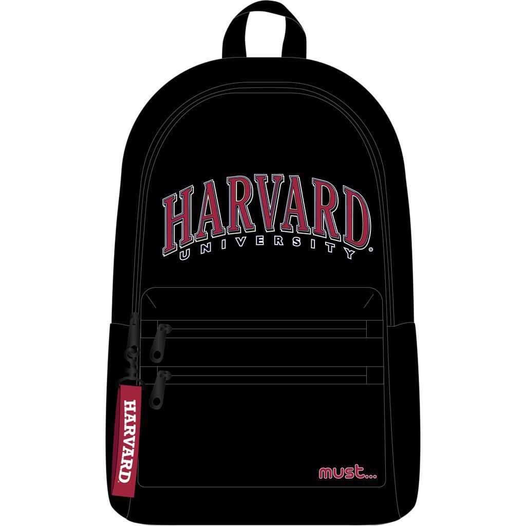 Σχολική Τσάντα Harvard University Πλάτης Δημοτικού σε Μαύρο χρώμα-Must ,576001