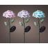 Ηλιακό φωτιστικό λουλούδι κήπου, λιλά/ροζ/σιέλ, 17Χ54cm - KAEMINGK - 0
