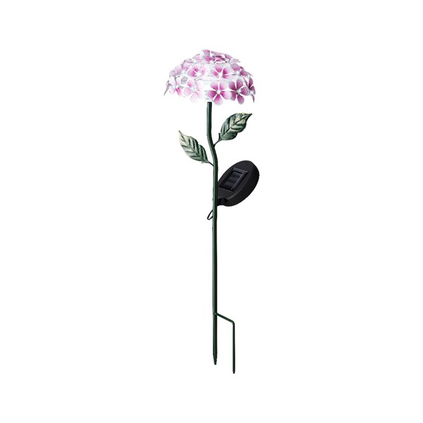 Ηλιακό φωτιστικό λουλούδι κήπου, λιλά/ροζ/σιέλ, 17Χ54cm - KAEMINGK