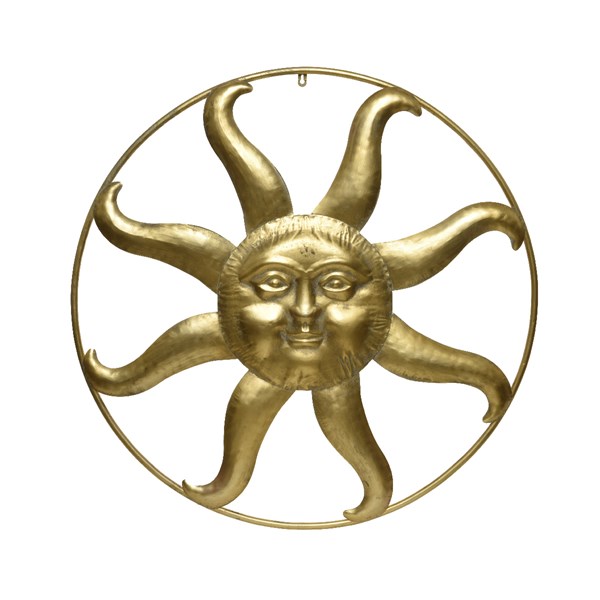 Μεταλλικός διακοσμητικός ήλιος, μπρονζέ/χρυσό, 84Χ5cm - KAEMINGK