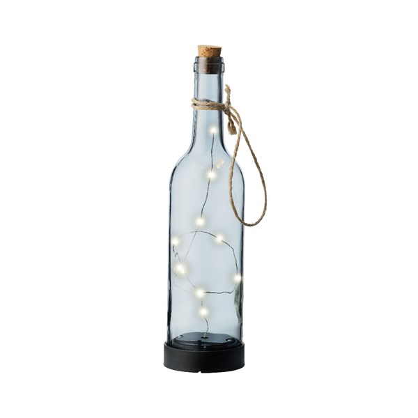Ηλιακό φωτιστικό μπουκάλι, 10 led, διαφανές/γαλάζιο/γκρι, 8Χ10Χ30cm - KAEMINGK