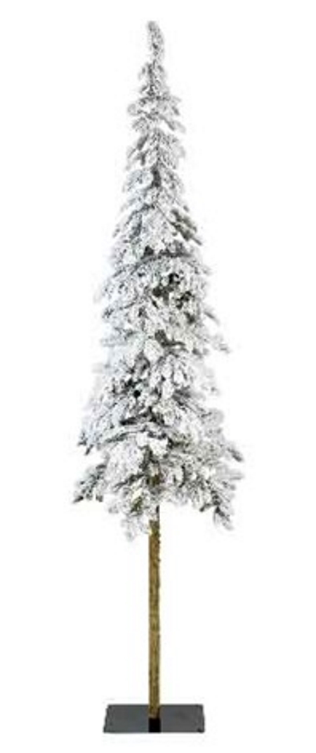 Χριστουγεννιάτικο αλπικό έλατο χιονισμένο, πράσινο/λευκό, μεταλλικό πόδι, διάμ.36Χ150cm - KAEMINGK, 680080