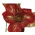 Χριστουγεννιάτικο λουλούδι, κόκκινη μανόλια από πολυεστέρα, σε χρυσό κλαδί, 20Χ10Χ70cm - KAEMINGK, 220700 - 1
